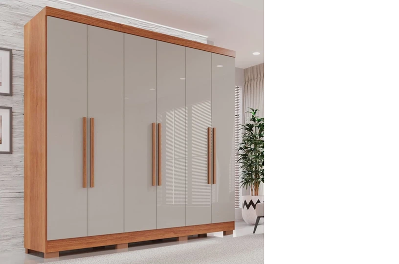 Guarda-roupa Casal 6 Portas 2 Gavetas França